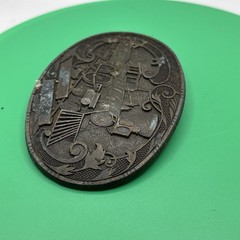 Vintage Steam Train Belt Buckle Antique Locomotive Brass Tone Western
