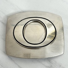 O Letter Initial Monogram Silver Tone Belt Buckle