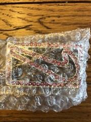 Rare Nike Belt Buckle Silver With Pink Bling Swoosh