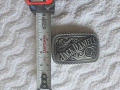 Jack Daniel&rsquo;s Old No. 7 Logo Silver Tone Western Belt Buckle Fits 1.5 in
