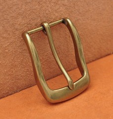 35mm Pin Single Prong Clip Buckle for Men Leather Belt Replacement Retro Brass