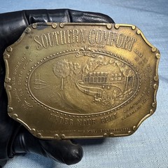 VTG Southern Comfort Vintage Belt Buckle Brass Metal Made In USA