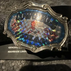 Texas Cowgirl Women&rsquo;s Holographic Western Belt & Buckle Rodeo Sm/Med