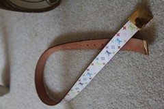 100% Louis Vuitton Multicolor White Belt 32/80