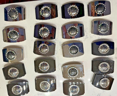 LOT OF 20 Washed Up Hollywood 1.5&Prime; Fleur Heraldic Metal WUH Belt Buckle unused!