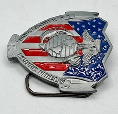 U.S. Marine Corps Semper Fidelis Belt Buckle By Great American Products 2007