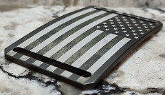 GRIP6 BELT BUCKLE – USA FLAG – GUNMETAL GRAY – 1.5 INCH WIDE – RUSTIC WORN