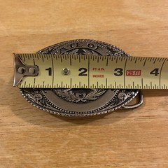TL&B Texoma Leather & Brass – The State of Texas Flag Star Silver Belt Buckle