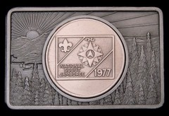 MG28121 *NOS* 1977 NATIONAL JAMBOREE ***BOY SCOUTS OF AMERICA*** BUCKLE