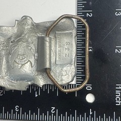 Tanker Truck Belt Buckle Pewter Tone Metal Made in Mexico Reissue