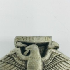 Vintage US Marines CorpBelt Buckle Semper Fidelis Pewter Metal 1995 Globe Anchor