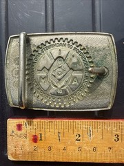 Vintage Bastian Bros Machinist And Aerospace A of M Solid Brass Belt Buckle USA