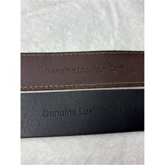 Timberland Black and Brown Set of 2 Leather Belts with Metal Buckle Size L 38-40
