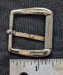 VTG GENUINE COLE HAAN MENs BELT BUCKLE ROLLER METAL SOLID BRASS SILVER CHROME