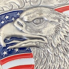 THE AMERICAN EAGLE AND AMERICAN FLAG BELT BUCKLE – GW-16