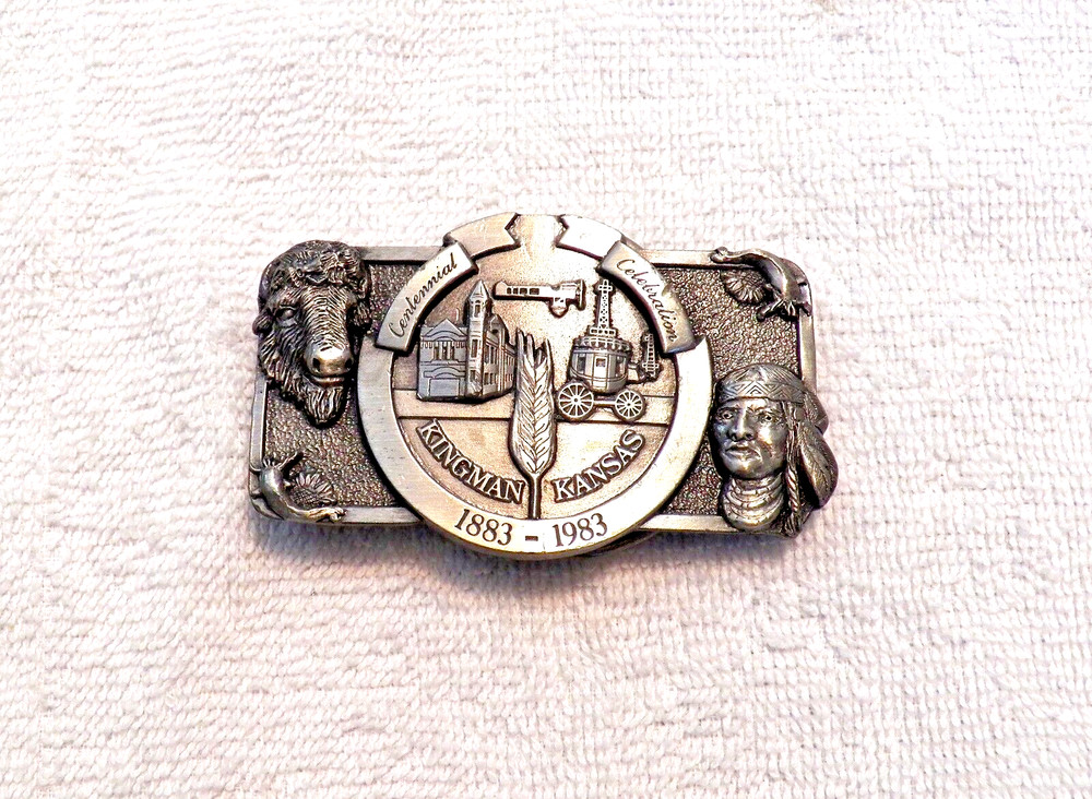 CLASSIC BELT BUCKLE KINGMAN KANSAS CENTENNIAL CELEBRAT LMT ED #265 OF 1000 BB18