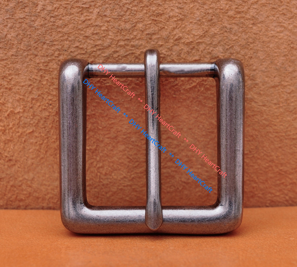 Quality Heavy Sturdy Antique Square Prong Single Pin Buckle For 43mm Belt strap