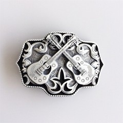 Western Zinc alloy Leather Belt Buckle Guitar Country Music Hot Shape Pattern