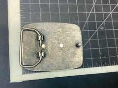 Skull – Body Armor Ribbon – unique Vintage Metal Belt Buckle