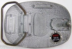 BELT BUCKLES Police Law Enforcement Cuffs Gun Silver Gray Blue Black Oval NWOT!