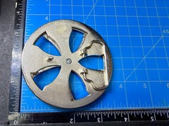 Round Sports Car Truck Rim Tire Spinner Moving Wheel Silver Color Belt Buckle