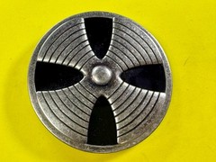 Round Hippy Punk Vibe Silver & Black Color Reel Of Tape Belt Buckle