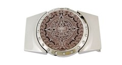 Aztec Indian Pewter Azteca Calendar Belt Buckle Mayan Calendario Azteca MEXICAN