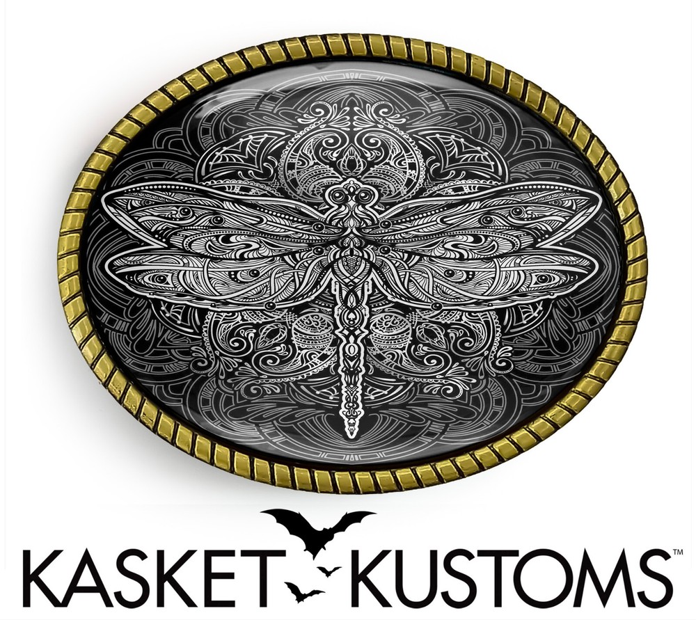 Dragonfly Belt Buckle – Ornate Art Nouveau Esoteric Belt Buckle – 32
