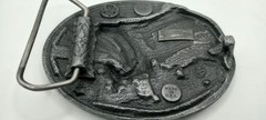 Vtg. Bald Eagle Belt Buckle 1984 Bergamot Brass Works W146 Colorful Laquer USA