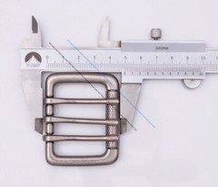 Heavy Sturdy Retro Triple Tongue Pin Prong Men Belt Buckle Fit 45MM Belt Straps