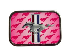Official License Mustang Pink Color Belt Buckle Down NEW Metal