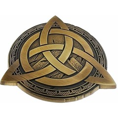 Celtic Trinity Belt Buckle antique gold