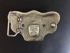 Harley-Davidson women&rsquo;s skull / wings belt buckle.#97772-09VW.Silver plaited.