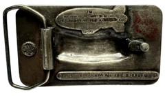 Vintage 1974 The Goodyear Blimp Tire & Rubber Co Pewter Belt Buckle