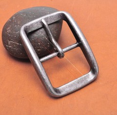 38MM Antique Silver Tone Classic Leathercraft Belt Center Bar Prong Pin Buckle