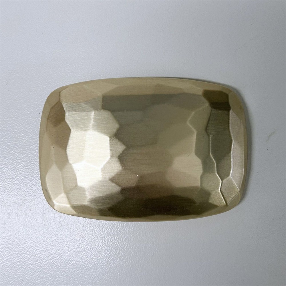 Gold Plated Geometric Angles Polyhedron Western Metal Belt Buckle