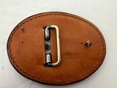 Leather Belt Buckle (No Belt)- 4 5/8&Prime; x 3 1/2&Prime;-No Maker&rsquo;s Marks
