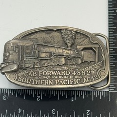 Vintage 1984 Southern Pacific AC-12 Cab Forward 4294 Railroad Belt Buckle H1284