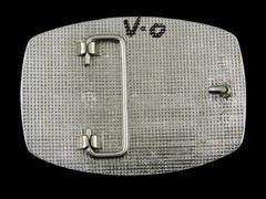SF07109 REALLY COOL **PINK CRYSTALS** ART FASHION SILVERTONE BELT BUCKLE