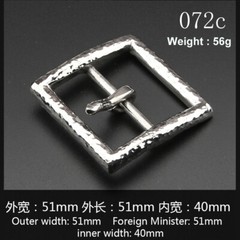 Hammered striation design stainless steel Belt Buckle for Men Women Leathercraft