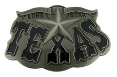 TX Lone Star Belt Buckle Western Rodeo Silver Metal Sherfiff Badge Men Women New