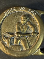 Vintage Blacksmith Brass Belt Buckle Buck Go Inc.