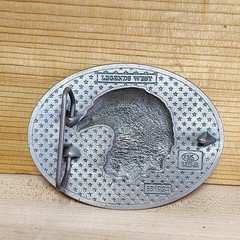 Vintage Bald Eagle Head Mens Belt Buckle American Flag Legends West EJC 2002 USA