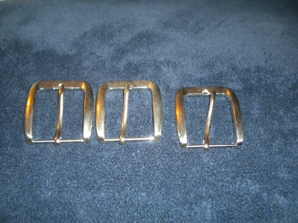 LOTS OF 3 REGULAR BUCKLE FOR 1 .4 IN WIDE BELT 3 SILVER BUCKLES