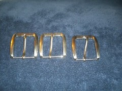 LOTS OF 3 REGULAR BUCKLE FOR 1 .4 IN WIDE BELT 3 SILVER BUCKLES