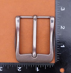 40mm Antique Silver Casual Men Pin Waist Leather Single Prong Clips Belt Buckle