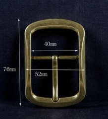 Retro Brass Classic Pin Belt Buckle for Leather Belt Replacement Fit 40mm Strap