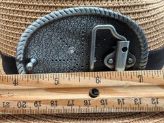 Western Cowboy Antique Engraved Initial A Rope Edge Oval Belt Buckle