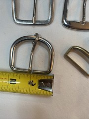 VNTG 5 pc LOT western BELT BUCKLES leather COWBOY rodeo BRASS Loop USA BB336 2