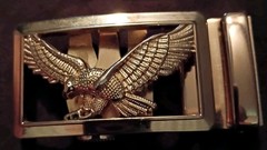 Golden Eagle Automatic Belt Buckle Stylish Design Durable Gold Tone